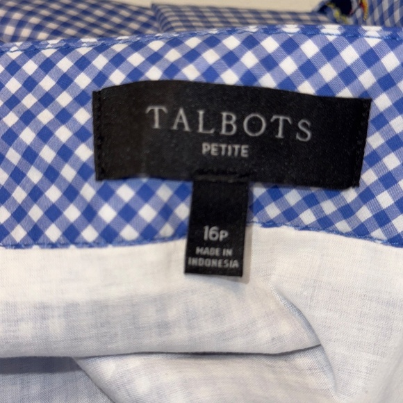 EUC Talbots Gingham Cotton Canvas Embroidered Toucan Skirt Size 16P 16 Petite - Picture 5 of 10